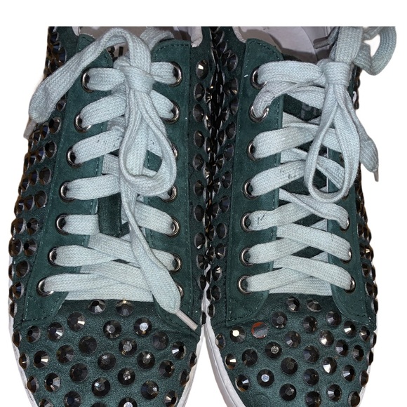 Bibi Lou Women’s Green Suede Studded Sneakers Size 38 - Picture 4 of 7